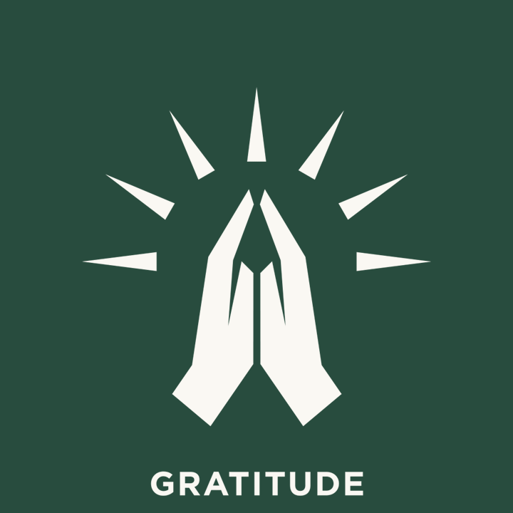 Attitude of gratitude symbol from the Painless stays animation